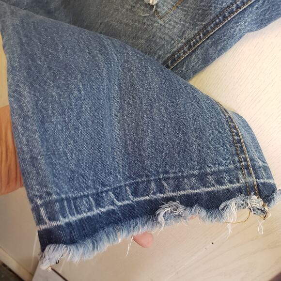 Tommy Jeans Tommy Hilfiger Vintage denim medium wash raw hem size 7 - Picture 5 of 9